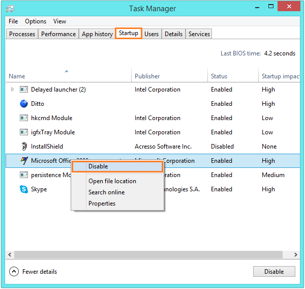 Lagging In Windows 8.1 - Task Manager - Startup Tab -- Windows Wally