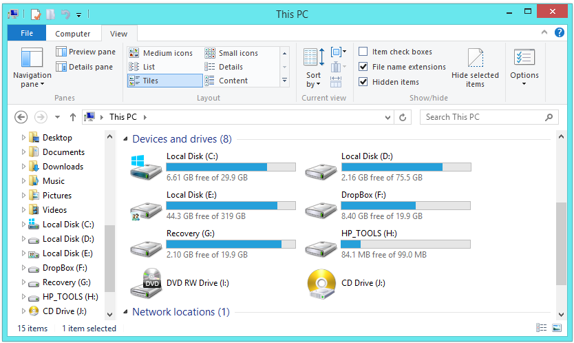 Windows 8 - File Explorer -- Windows Wally