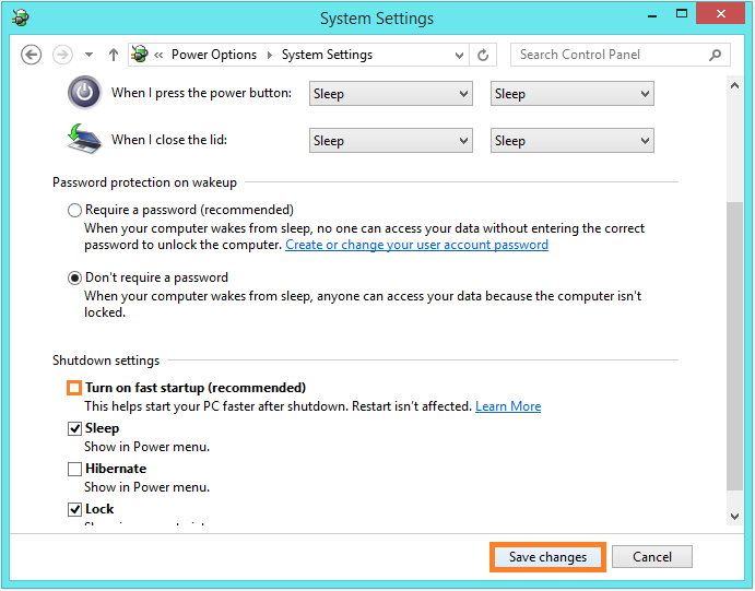 Windows 8 Shut Down - control panel - power options 3 -- Windows Wally