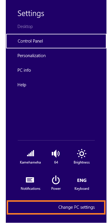 Windows 8.1 Speed - PC Settings - Charms Bar - Settings - Change PC Settings -- Windows Wally