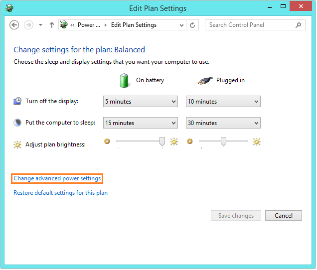 Windows 8.1 Sleep Mode - Power Options - Change advanced power settings -- Windows Wally