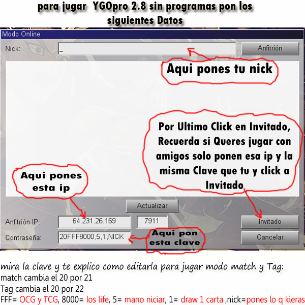 YGOPro! SIN HAMACHII NI NINGUN TIPO DE PROGRAMA