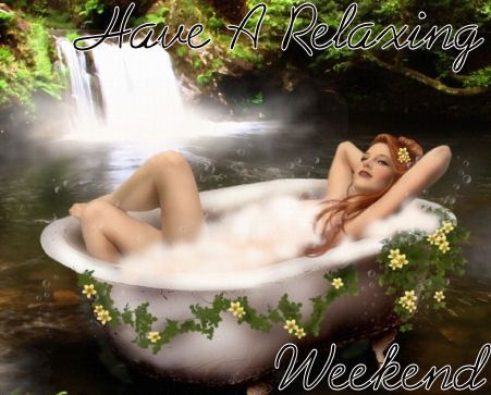 relaxing weekend bath