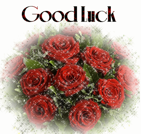 good luck glitter roses