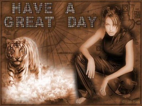 have a great day angelina jolie tiger