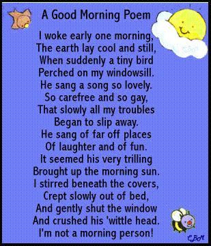 good morning poem