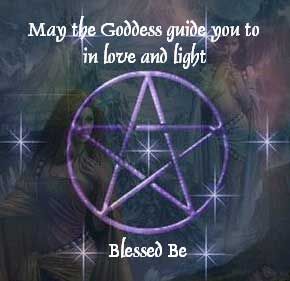 may the goddess guide you to in love and light blessed be