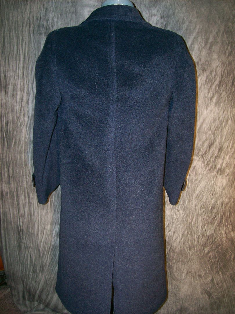 vtg 30s SINCERITY CLOTHES MANGORA WOOL TOPCOAT OVERCOAT COAT, M 