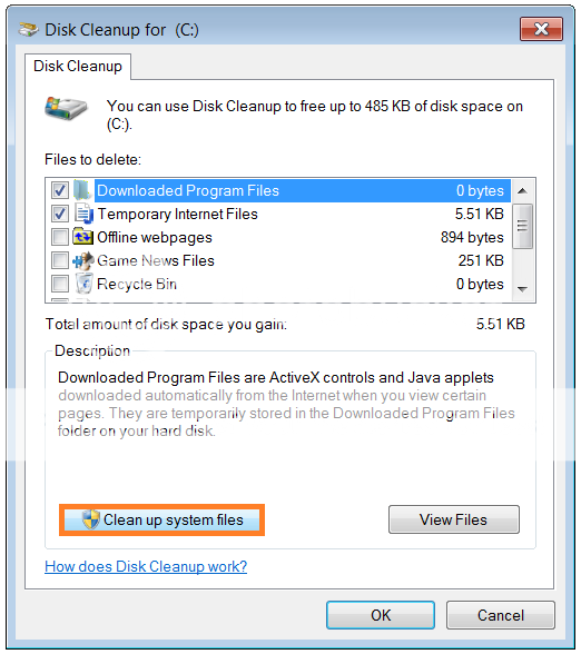 Fix Windows - Datenträgerbereinigung - C Laufwerkseigenschaften - Systemdateien bereinigen - WindowsWally