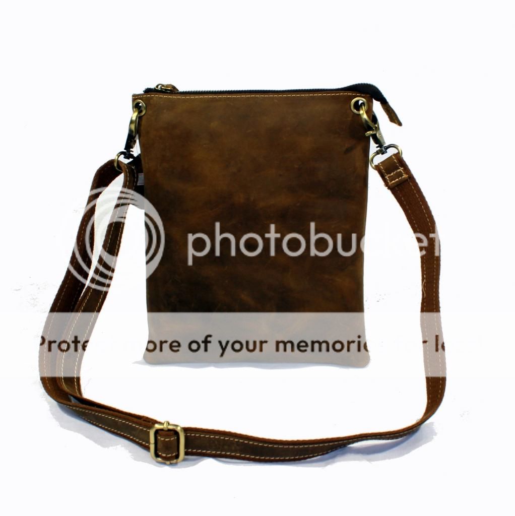 iPad Lukr Shoulder Bag Distressed Leather Travel Bag Case for iPad 1 2 3 4
