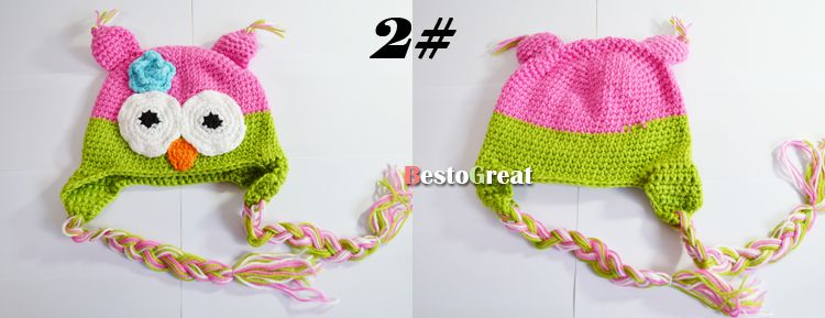 Cute Baby Child Girls Boys Kids Toddler Crochet Handmade Owl Beanie Hat Cap