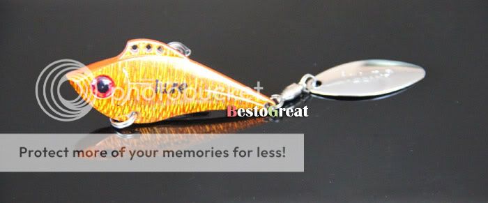 5PCS Flishing Crankbaits Metal VIB Lures Lure Hook BJI5  